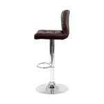 Artiss 2x Bar Stools Leather Gas Lift Brown - Furniture > Bar Stools & Chairs
