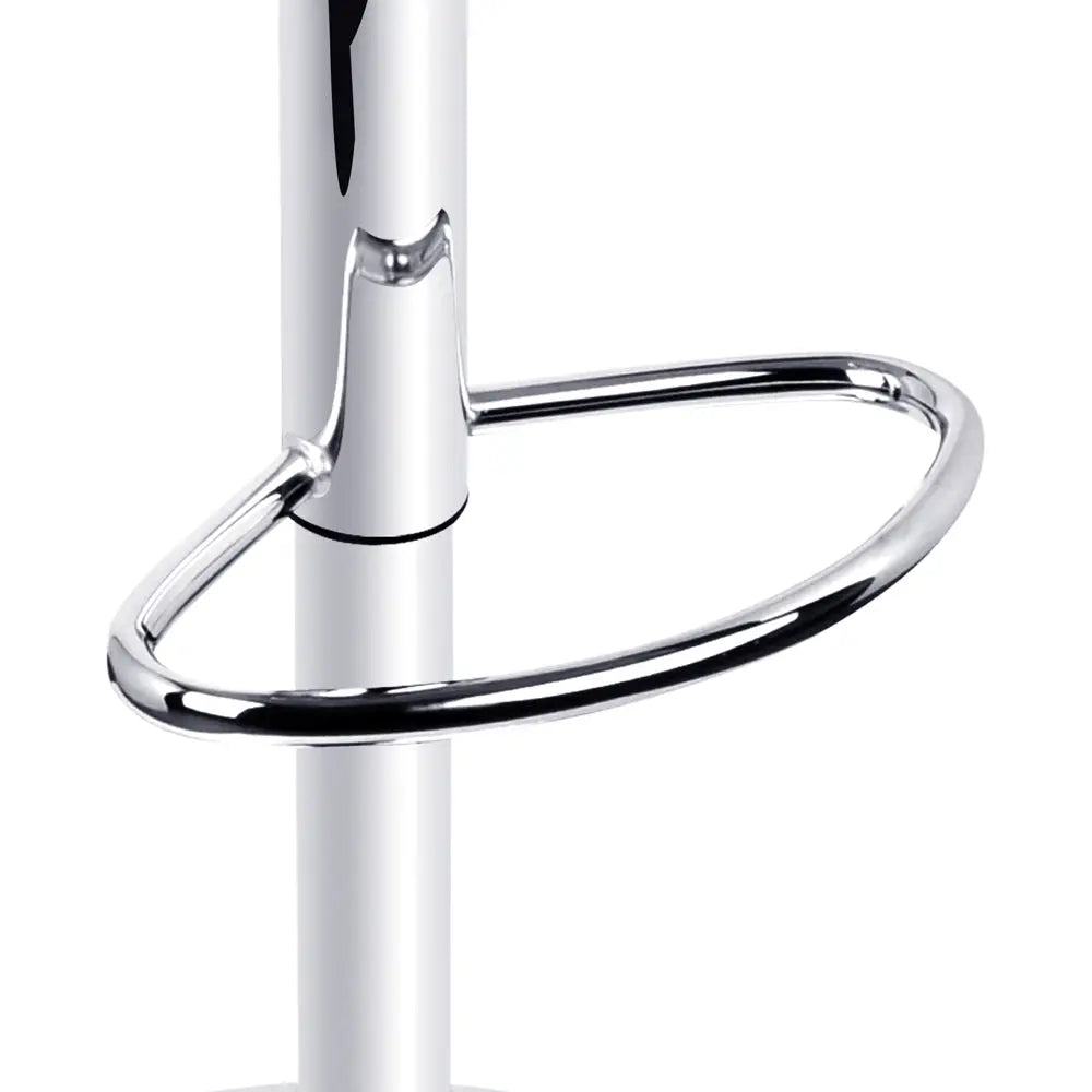 Artiss 2x Bar Stools Leather Gas Lift Grey - Furniture > Bar Stools & Chairs