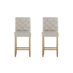 Artiss 2x Bar Stools Linen Upholstered Chairs - Furniture > Bar Stools & Chairs
