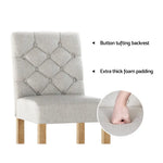 Artiss 2x Bar Stools Linen Upholstered Chairs - Furniture > Bar Stools & Chairs