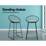 Artiss 2x Bar Stools Padded Seat Metal - Furniture > Bar Stools & Chairs