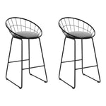 Artiss 2x Bar Stools Padded Seat Metal - Furniture > Bar Stools & Chairs