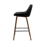 Artiss 2x Bar Stools PU Seat Wooden - Furniture > Bar Stools & Chairs