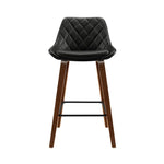 Artiss 2x Bar Stools PU Seat Wooden - Furniture > Bar Stools & Chairs