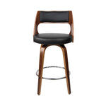 Artiss 2x Bar Stools Swivel Leather Chair 65cm - Furniture > Bar Stools & Chairs