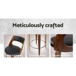 Artiss 2x Bar Stools Swivel Leather Chair 65cm - Furniture > Bar Stools & Chairs