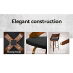 Artiss 2x Bar Stools Swivel Leather Chair 65cm - Furniture > Bar Stools & Chairs