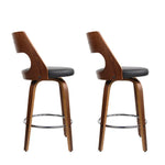 Artiss 2x Bar Stools Swivel Leather Chair 76cm - Furniture > Bar Stools & Chairs > Table & Bar Stools