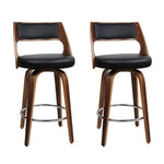 Artiss 2x Bar Stools Swivel Leather Chair 76cm - Furniture > Bar Stools & Chairs > Table & Bar Stools
