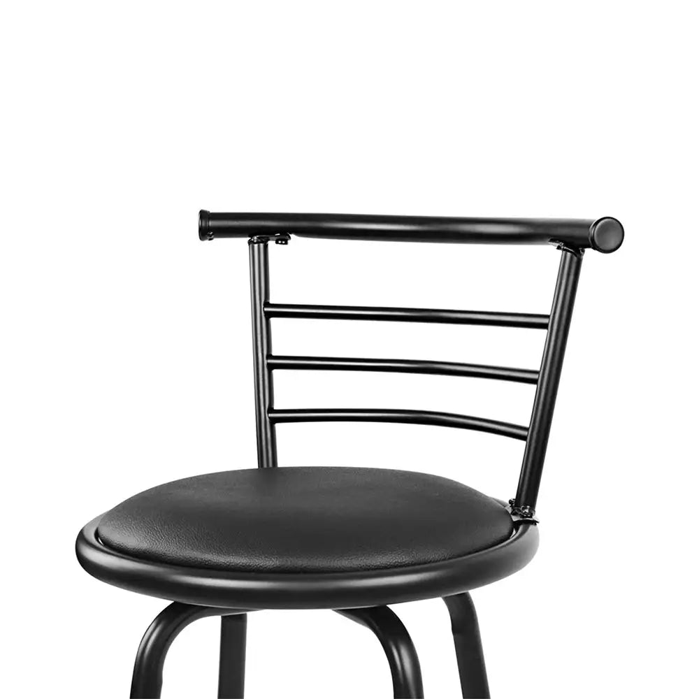 Artiss 2x Bar Stools Swivel Leather Padded Metal - Furniture > Bar Stools & Chairs > Table & Bar Stools