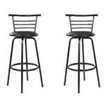 Artiss 2x Bar Stools Swivel Leather Padded Metal - Furniture > Bar Stools & Chairs > Table & Bar Stools