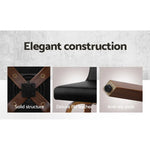 Artiss 2x Bar Stools Swivel Leather Padded Wooden - Furniture > Bar Stools & Chairs