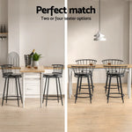 Artiss 2x Bar Stools Swivel Metal Chairs - Furniture > Bar Stools & Chairs > Table & Bar Stools