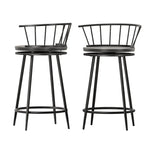 Artiss 2x Bar Stools Swivel Metal Chairs - Furniture > Bar Stools & Chairs > Table & Bar Stools