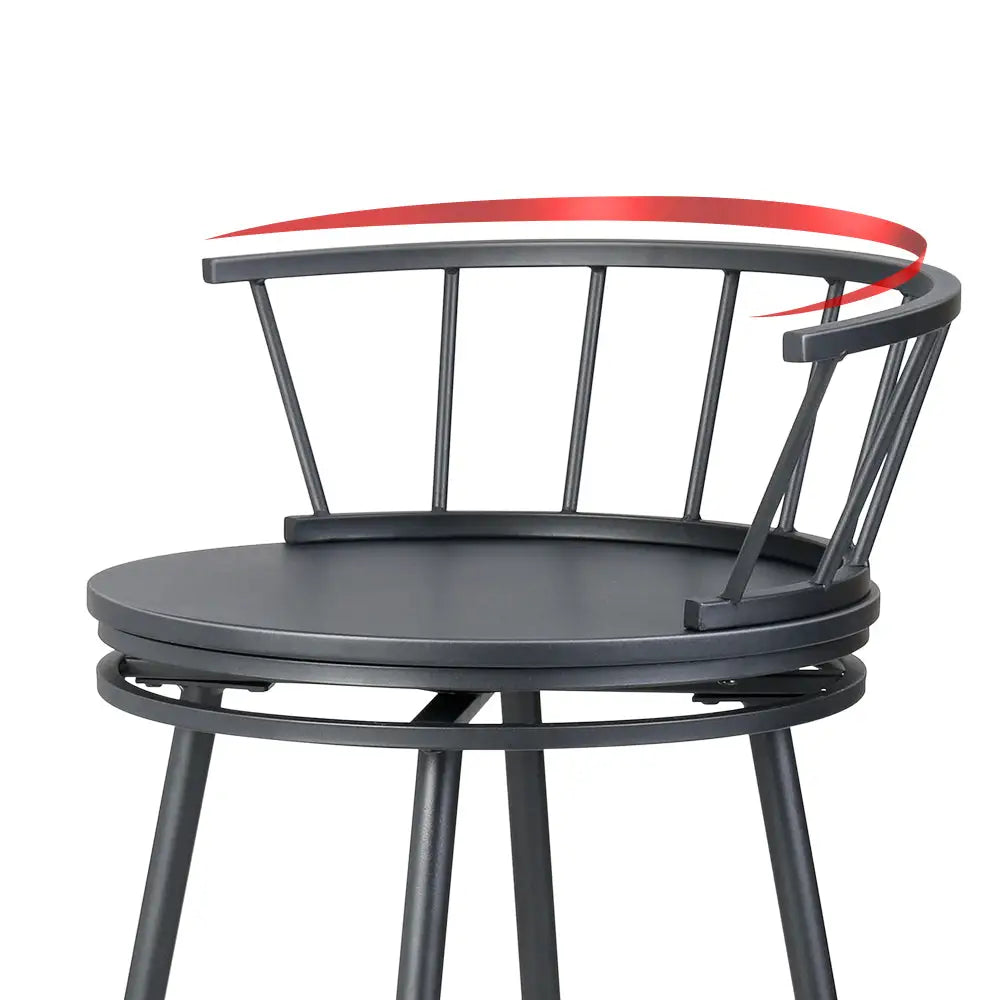 Artiss 2x Bar Stools Swivel Metal Chairs - Furniture > Bar Stools & Chairs > Table & Bar Stools