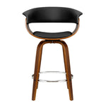 Artiss 2x Bar Stools Swivel PU Seat Wooden - Furniture > Bar Stools & Chairs