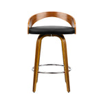 Artiss 2x Bar Stools Swivel Seat Curving Backrest - Furniture > Bar Stools & Chairs