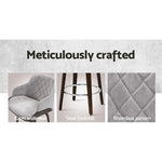 Artiss 2x Bar Stools Swivel Velvet Padded Wooden - Furniture > Bar Stools & Chairs