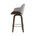 Artiss 2x Bar Stools Swivel Velvet Padded Wooden - Furniture > Bar Stools & Chairs