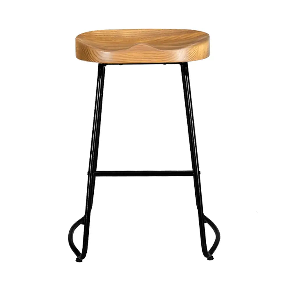 Artiss 2x Bar Stools Tractor Seat 65cm Wooden - Furniture > Bar Stools & Chairs > Table & Bar Stools