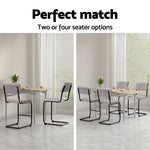 Artiss 2x Bar Stools Velvet Chairs - Furniture > Bar Stools & Chairs