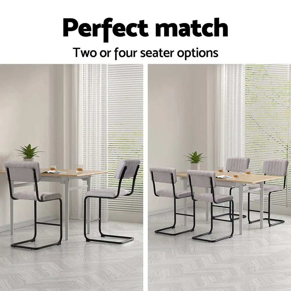 Artiss 2x Bar Stools Velvet Chairs - Furniture > Bar Stools & Chairs