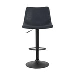 Artiss 2x Bar Stools Vintage Leather Swivel Gas Lift Black - Furniture > Bar Stools & Chairs