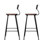 Artiss 2x Bar Stools Vintage Metal Chairs - Furniture > Bar Stools & Chairs