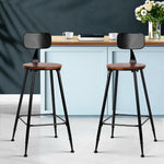 Artiss 2x Bar Stools Vintage Metal Chairs - Furniture > Bar Stools & Chairs