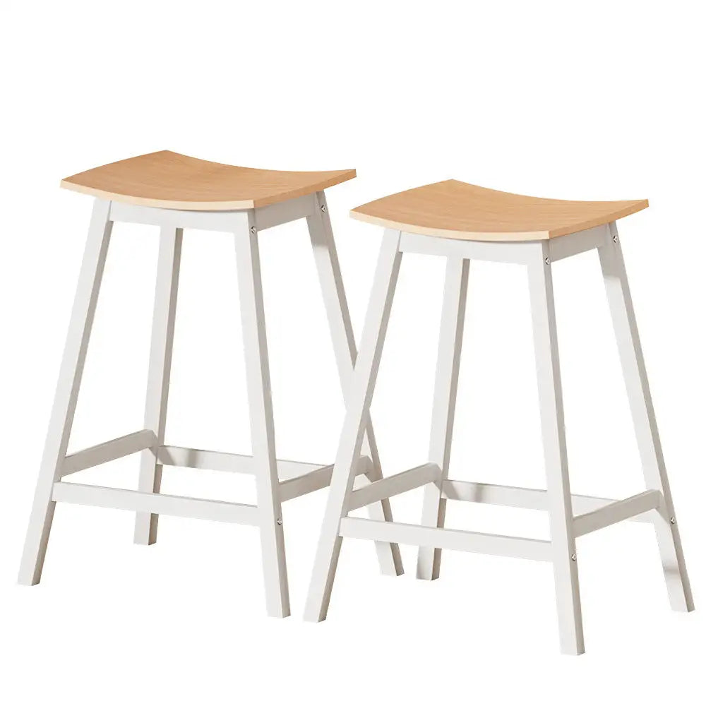 Artiss 2x Bar Stools Wooden Chairs Oak - Furniture > Bar Stools & Chairs > Table & Bar Stools