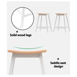 Artiss 2x Bar Stools Wooden Chairs Oak - Furniture > Bar Stools & Chairs > Table & Bar Stools