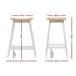 Artiss 2x Bar Stools Wooden Chairs Oak - Furniture > Bar Stools & Chairs > Table & Bar Stools