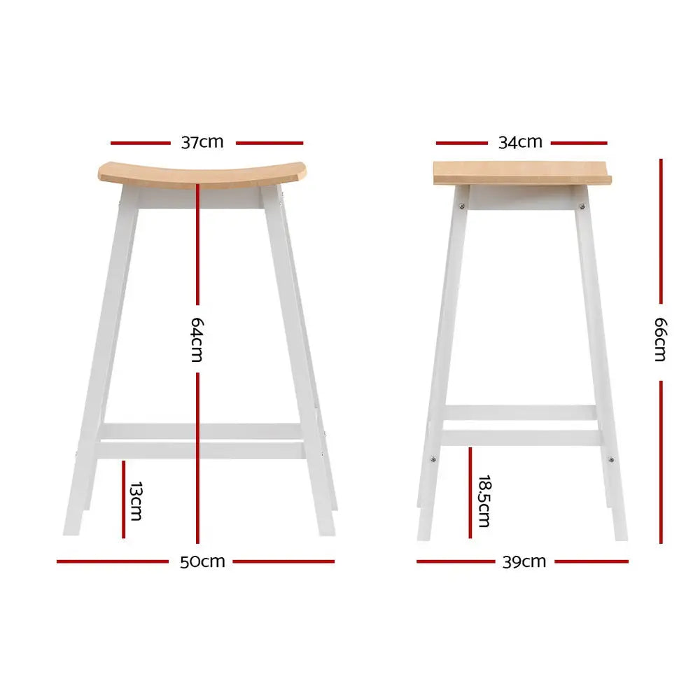 Artiss 2x Bar Stools Wooden Chairs Oak - Furniture > Bar Stools & Chairs > Table & Bar Stools