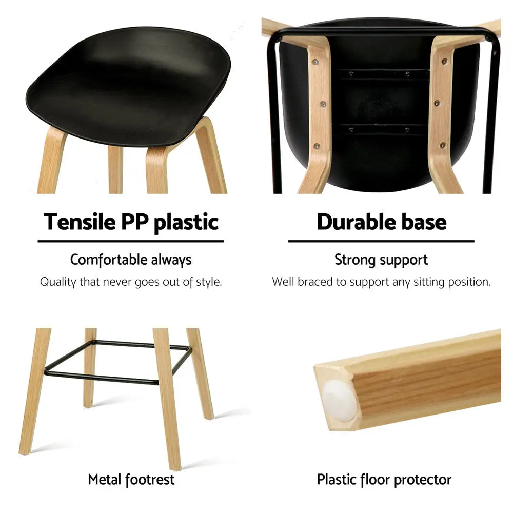 Artiss 2x Bar Stools Wooden - Furniture > Bar Stools & Chairs