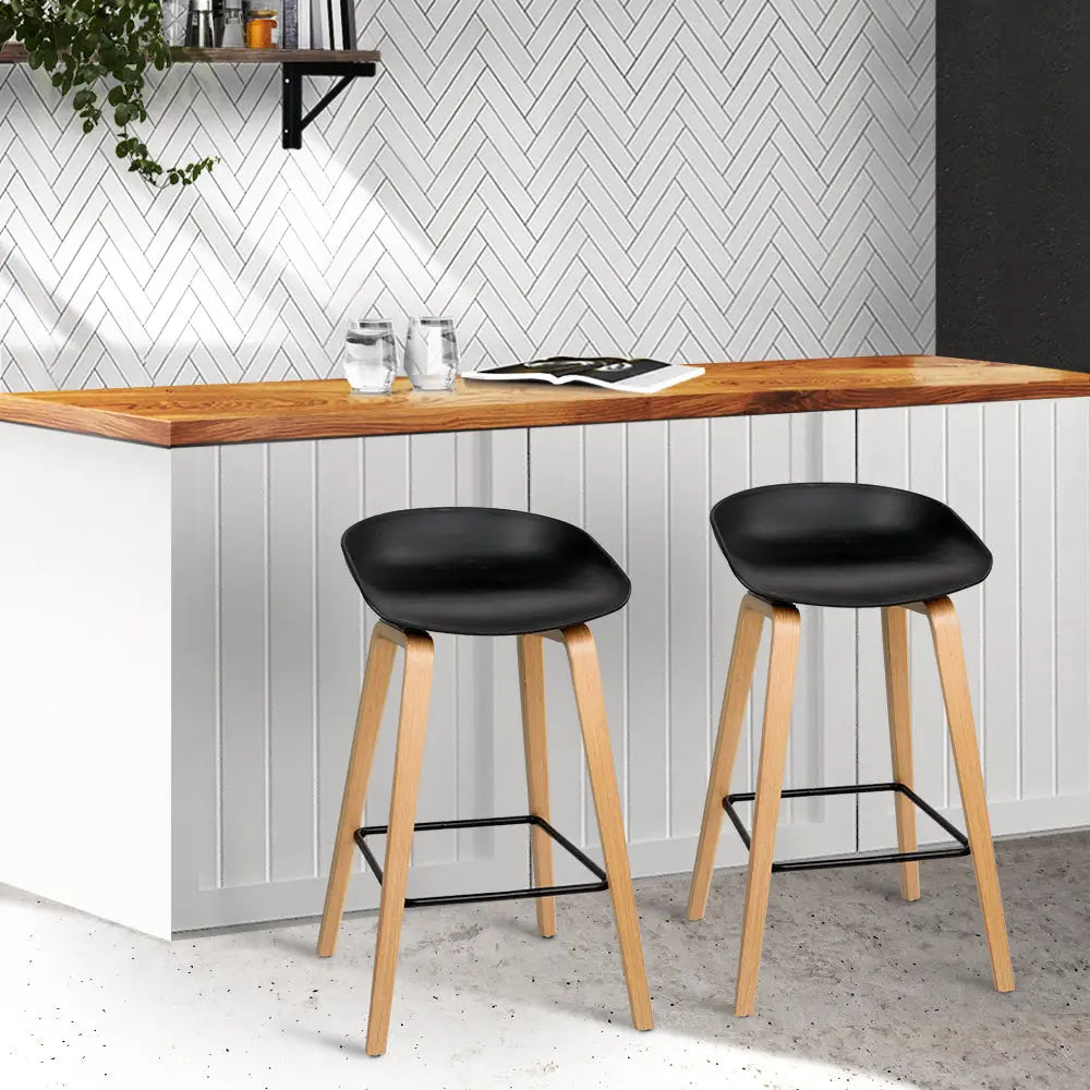 Artiss 2x Bar Stools Wooden - Furniture > Bar Stools & Chairs