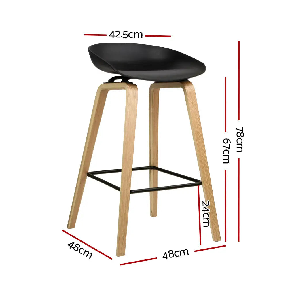 Artiss 2x Bar Stools Wooden - Furniture > Bar Stools & Chairs