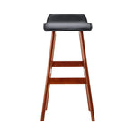 Artiss 2x Bar Stools Wooden Stool Black - Furniture > Bar Stools & Chairs