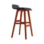 Artiss 2x Bar Stools Wooden Stool Black - Furniture > Bar Stools & Chairs
