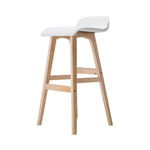 Artiss 2x Bar Stools Wooden Stool White - Furniture > Bar Stools & Chairs