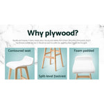 Artiss 2x Bar Stools Wooden Stool White - Furniture > Bar Stools & Chairs