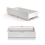 Artiss 2x Bed Frame Storage Drawers Trundle White - Furniture > Bedroom