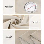 Artiss 2X Blockout Curtains Eyelet 140x230cm Beige - Home & Garden > Curtains