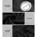 Artiss 2X Blockout Curtains Eyelet 140x230cm Black - Home & Garden > Curtains