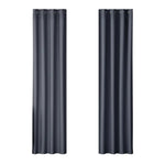 Artiss 2X Blockout Curtains Eyelet 140x230cm Charcoal - Home & Garden > Curtains