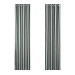 Artiss 2X Blockout Curtains Eyelet 140x230cm Grey Shine - Home & Garden > Curtains