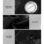 Artiss 2X Blockout Curtains Eyelet 180x213cm Black Shine - Home & Garden > Curtains