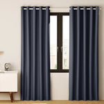 Artiss 2X Blockout Curtains Eyelet 180x213cm Charcoal - Home & Garden > Curtains
