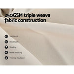 Artiss 2X Blockout Curtains Eyelet 300x230cm Beige - Home & Garden > Curtains