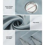 Artiss 2X Blockout Curtains Eyelet 300x230cm Grey - Home & Garden > Curtains