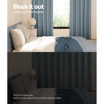 Artiss 2X Blockout Curtains Eyelet 300x230cm Grey - Home & Garden > Curtains
